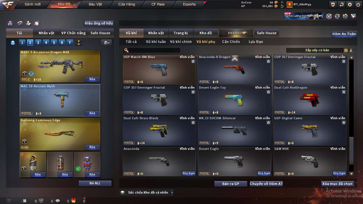 shop acc cf uy tin gia re